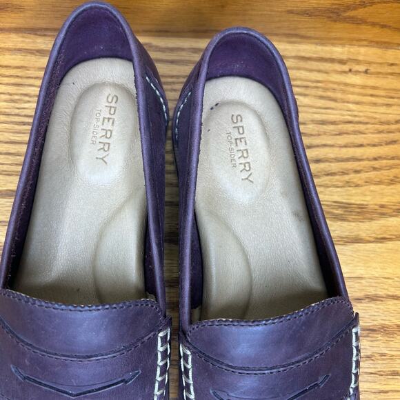 Sperry Women's Size 10 Seaport Penny Loafer Wine STS82359 - Picture 3 of 6